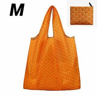 ●新品●エコバッグ 折りたたみ M＜オレンジ色＞折りたたみ 便利 買い物 レジ袋(エコバッグ)