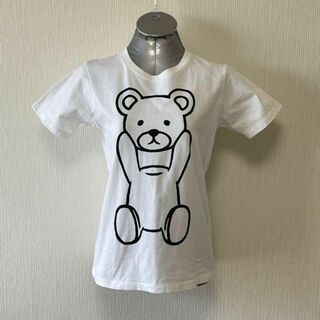クマ イラスト Tシャツ 白T S 熊(Tシャツ(半袖/袖なし))