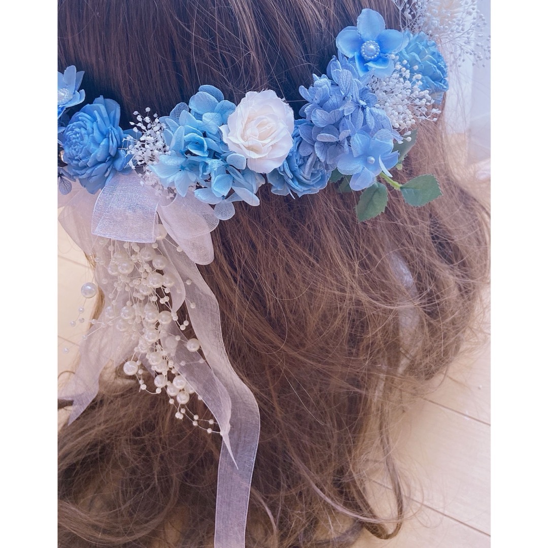 ラプンツェルハーフアップ髪飾り♡♡水色の通販 by ❀mi❀flower ラプンツェルハーフアップ髪飾り♡♡水色の通販 by ❀mi❀flower