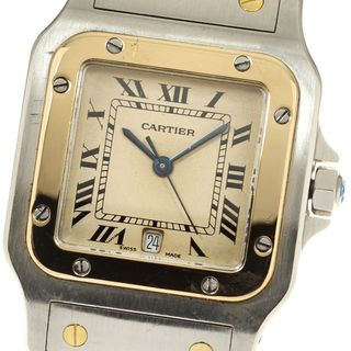 カルティエ(Cartier)のカルティエ CARTIER W20011C4 サントスガルベ LM YGコンビ クォーツ メンズ 箱付き_815907(腕時計(アナログ))