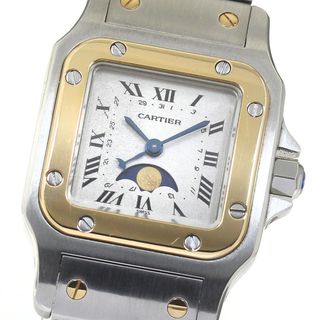 カルティエ(Cartier)のカルティエ CARTIER サントスガルベSM ムーンフェイズ クォーツ レディース _795071(腕時計)