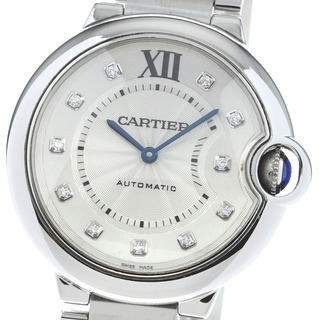 カルティエ(Cartier)のカルティエ CARTIER WE902075 バロンブルー 36ｍｍ 11Pダイヤ 自動巻き ボーイズ _735757(腕時計(アナログ))
