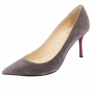 クリスチャンルブタン(Christian Louboutin)の美品 クリスチャンルブタン Christian Louboutin パンプス スウェードレザー ヒール シューズ 靴 35 1/2 グレー(ハイヒール/パンプス)