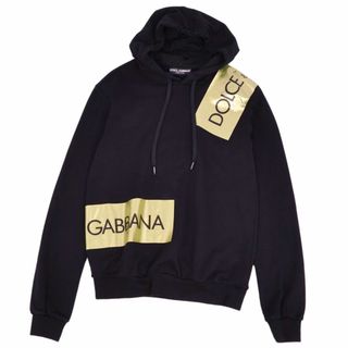 ドルチェアンドガッバーナ(DOLCE&GABBANA)の美品 ドルチェ&ガッバーナ DOLCE&GABBANA スウェット パーカー プルオーバー ロゴ コットン トップス メンズ 48(パーカー)