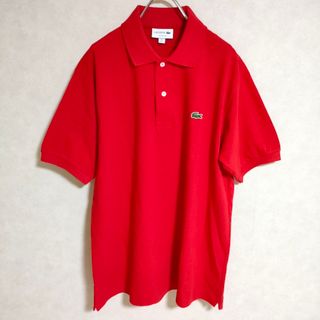 ラコステ(LACOSTE)のLACOSTE 新品 定番 定価14300円 L.1212 鹿の子 サイズ5 ポロシャツ レッド メンズ ラコステ【中古】4-0521S△(ポロシャツ)