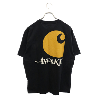 Carhartt WIP カーハート ダブリューアイピー ×AWAKE NY S/S TEE アウェイク バックプリントポケット半袖Tシャツ ブラック(Tシャツ/カットソー(半袖/袖なし))