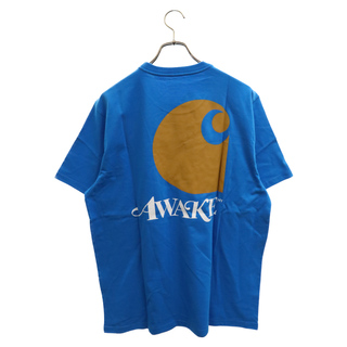 Carhartt WIP カーハート ダブリューアイピー ×AWAKE NY S/S TEE アウェイク バックプリントポケット半袖Tシャツ ブルー(Tシャツ/カットソー(半袖/袖なし))