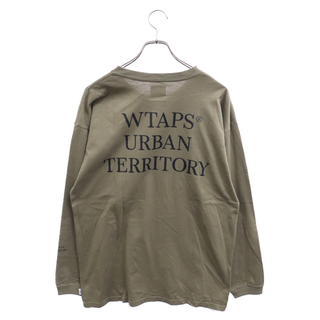 ダブルタップス(W)taps)のWTAPS ダブルタップス 21SS URBAN TERRITORY LS TEE アーバンテリトリーロゴプリント長袖Tシャツ 211ATDT-LT02S オリーブ(Tシャツ/カットソー(七分/長袖))