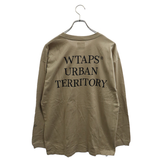 ダブルタップス(W)taps)のWTAPS ダブルタップス 21SS URBAN TERRITORY LS TEE アーバンテリトリーロゴプリント長袖Tシャツ 211ATDT-LT02S ベージュ(Tシャツ/カットソー(七分/長袖))