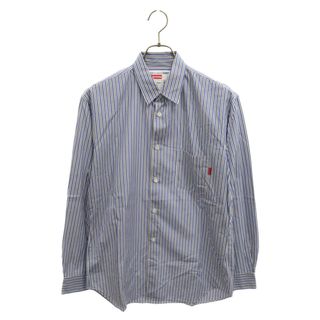 シュプリーム(Supreme)のSUPREME シュプリーム 12SS×COMME des GARCONS SHIRT STRIPE GUEST SHIRTS×コムデギャルソン ストライプ ゲスト 長袖シャツ ブルー/ブラック(シャツ)