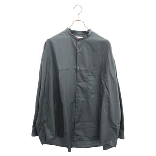 Graphpaper グラフペーパー 23SS Broad L/S Oversized Band Collar Shirt コットンブロード バンドカラー長袖シャツ グレー GM231-50081C(シャツ)