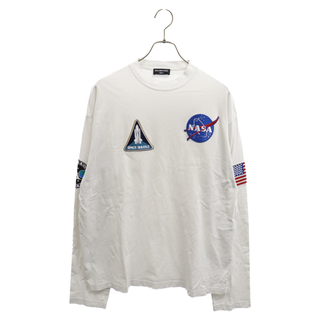 バレンシアガ(Balenciaga)のBALENCIAGA バレンシアガ 21AW NASA ワッペンデザイン 長袖 カットソー Tシャツ ホワイト 662496 TKVD7(Tシャツ/カットソー(七分/長袖))