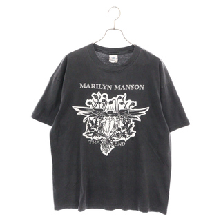 VINTAGE ヴィンテージ 90S MARILYN MANSON THE END TOUR マリリンマンソン ザ エンド ツアー グラフィックプリント 半袖Tシャツ ブラック winterlandタグ(Tシャツ/カットソー(半袖/袖なし))