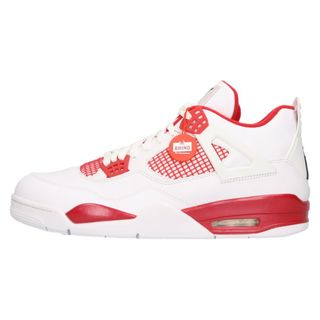 ナイキ(NIKE)のNIKE ナイキ AIR JORDAN 4 RETRO ALTERNATE エア ジョーダン4 レトロ オルタネイト ハイカットスニーカーシューズ ホワイト/レッド US13/31cm 308497-106(スニーカー)