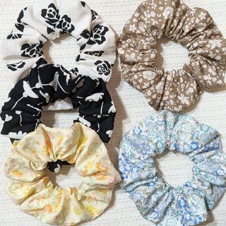 EK5個セットシュシュハンドメイド(ヘアアクセサリー)