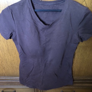 ユニクロ　ブラトップ　L 茶(Tシャツ(半袖/袖なし))