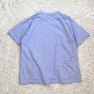 45R - 【美品】45R 度詰天竺の908オーシャン Tシャツ　草木染め　ロゴ　ポケット付