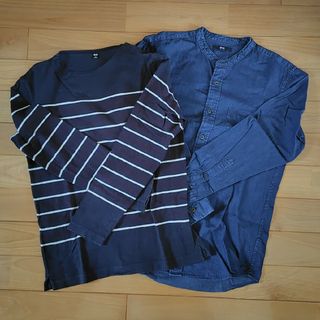 ユニクロ(UNIQLO)のユニクロ　長袖シャツ2枚セット(Tシャツ/カットソー(半袖/袖なし))