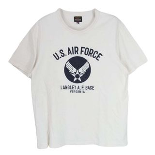 The REAL McCOY'S ザリアルマッコイズ  MILITARY TEE U.S.AIR FORCE LANGLEY A.F.BASE VIRGINIA ミリタリー Tシャツ オフホワイト系 38【中古】