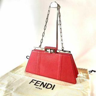 フェンディ(FENDI)の最高級 フェンディ FENDI パイソン ピーカブー カット チェーン バッグ(ハンドバッグ)