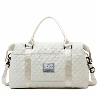 【色:A-白い】Ganve レディース ボストンバッグ 4way 大容量 35L