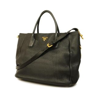 プラダ(PRADA)の【4ie6321】プラダ ツーウェイバッグ/レザー/ブラック/ゴールド金具 【中古】 レディース(その他)