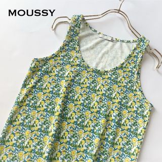 マウジー(moussy)の【美品】 MOUSSY 小花柄 ノースリーブ ワンピース チュニックワンピ(ミニワンピース)