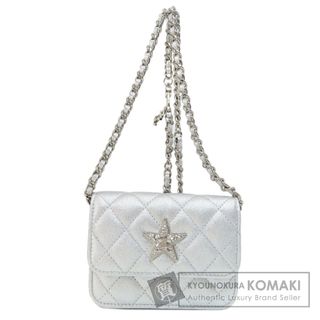 CHANEL - CHANEL ミニチェーンショルダー スターモチーフ マトラッセ シルバー金具 ショルダーバッグ ラムスキン レディース