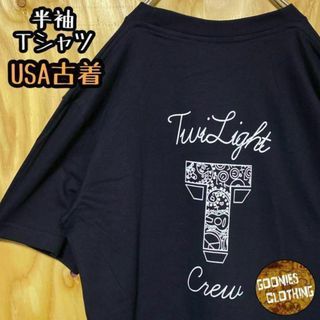 古着 90s 半袖 Tシャツ ブラック ペイズリー 黒 シンプル タトゥー(Tシャツ/カットソー(半袖/袖なし))