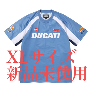 シュプリーム(Supreme)のSupreme Ducati Soccer Jersey  BLUE XLサイズ(Tシャツ/カットソー(半袖/袖なし))