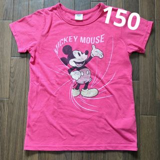 ディズニー(Disney)のディズニー　ミッキーマウス　半袖　Tシャツ　ピンク　150(Tシャツ/カットソー)