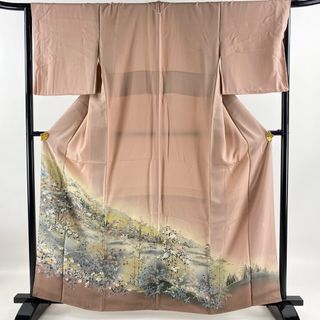 色留袖 身丈162.5cm 裄丈65.5cm 正絹 美品 秀品 【中古】(着物)