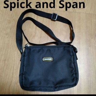 Spick & Span - スピックアンドスパン　ショルダーバッグ　ブラック　プレート付き　ミニバッグ　黒