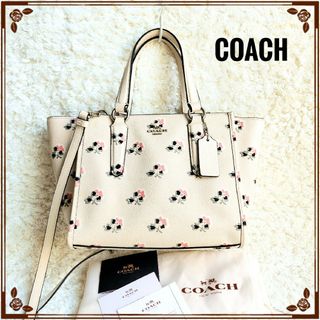 コーチ(COACH)のCOACH☆ミニ クロスビー キャリーオール フラワー柄 ショルダーバッグ(ショルダーバッグ)