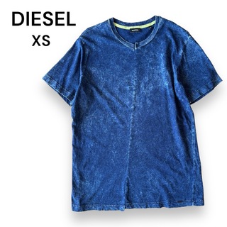 DIESEL - ディーゼル　DIESEL デニム風　Tシャツ ネイビー　XS　メンズ