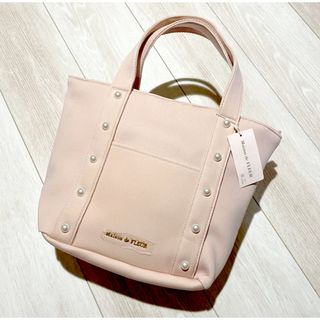 Maison de FLEUR - メゾンドフルール★新品 ロゴ パール  ピンク トートバッグ