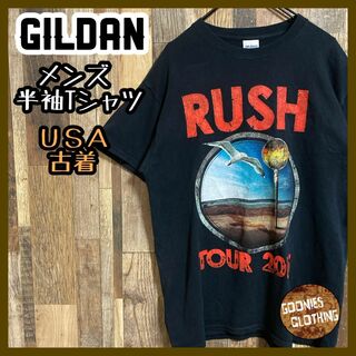 ギルタン(GILDAN)のギルダン 北米 ツアーT RUSH 2015 M ブラック 古着 半袖 Tシャツ(Tシャツ/カットソー(半袖/袖なし))