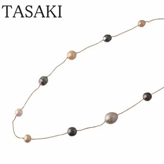 タサキ(TASAKI)のタサキ パール ネックレス ステーション ロング マルチバロックパール 82cm 750YG 新品仕上げ済 TASAKI 田崎真珠【17178】(ネックレス)