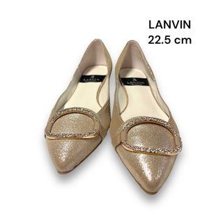 ランバン(LANVIN)のLANVIN (ランバン) ゴールドローヒールパンプス 22.5cm(ハイヒール/パンプス)