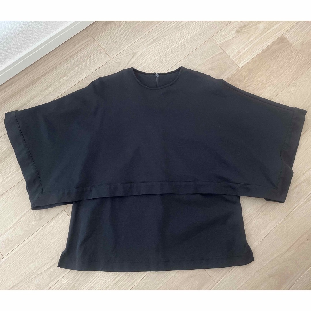 ローヘン LOHEN スクエアケープカットソー ブラック Tシャツ ローヘン LOHEN スクエアケープカットソー ブラック Tシャツ