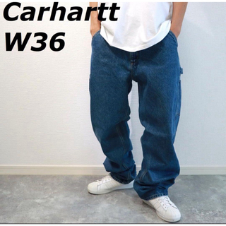 カーハート(carhartt)のCarhartt カーハート 革ロゴ ジーンズ ペインター デニム W36(デニム/ジーンズ)