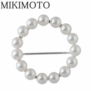 MIKIMOTO - ミキモト パール サークル ブローチ アコヤパール4.3mm シルバー MIKIMOTO【17802】