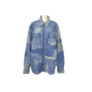 ダブルアールエル(RRL)の極美品 RRL LIMITED EDITION ダブルアールエル リミテッドエディション ウエスタンシャツ サイズXL パッチワーク デニム 中古 64251(シャツ/ブラウス(長袖/七分))