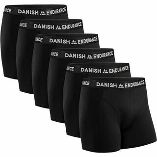 新品DANISH ENDURANCE ボクサートランクス 6枚, ブラック, S(ボクサーパンツ)