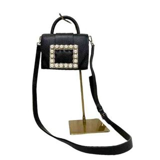 ケイトスペードニューヨーク(kate spade new york)の【中古】【美品】kate spade ケイトスペード　ミニバッグ　２WAYバッグ　レザー　ブラック　ビジュー　パール＿s29＿s-0006-r29(ショルダーバッグ)