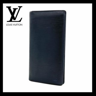 ルイヴィトン(LOUIS VUITTON)の【極美品】ルイヴィトン エピ ポルトフォイユブラザ 長財布 ウォレット　ブラック(長財布)