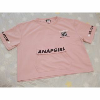 アナップガール(ANAP GiRL)の[新品・未使用] ANAP GiRL 半袖 ポケット付き 160㎝ ピンク(Tシャツ/カットソー)