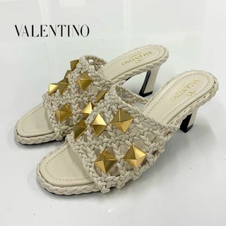 ヴァレンティノ(VALENTINO)の9406 ヴァレンティノ ローマンスタッズ レザー 編み込み サンダル(サンダル)