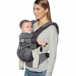 ベビービョルン(BABYBJORN)のergobaby オムニ360 クールエア  クラシックウェーブ グレー(抱っこひも/おんぶひも)