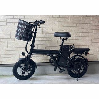 フル電動自転車　48V/8ah アクセル付　カゴ付　ひねちゃ　モペット